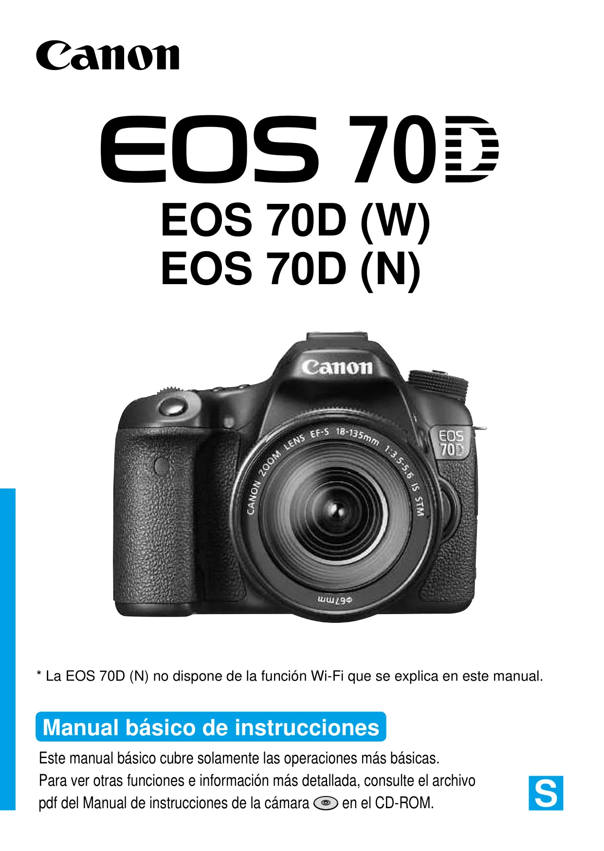 Manual de Cámara Canon EOS 70D en Español (164 Páginas)