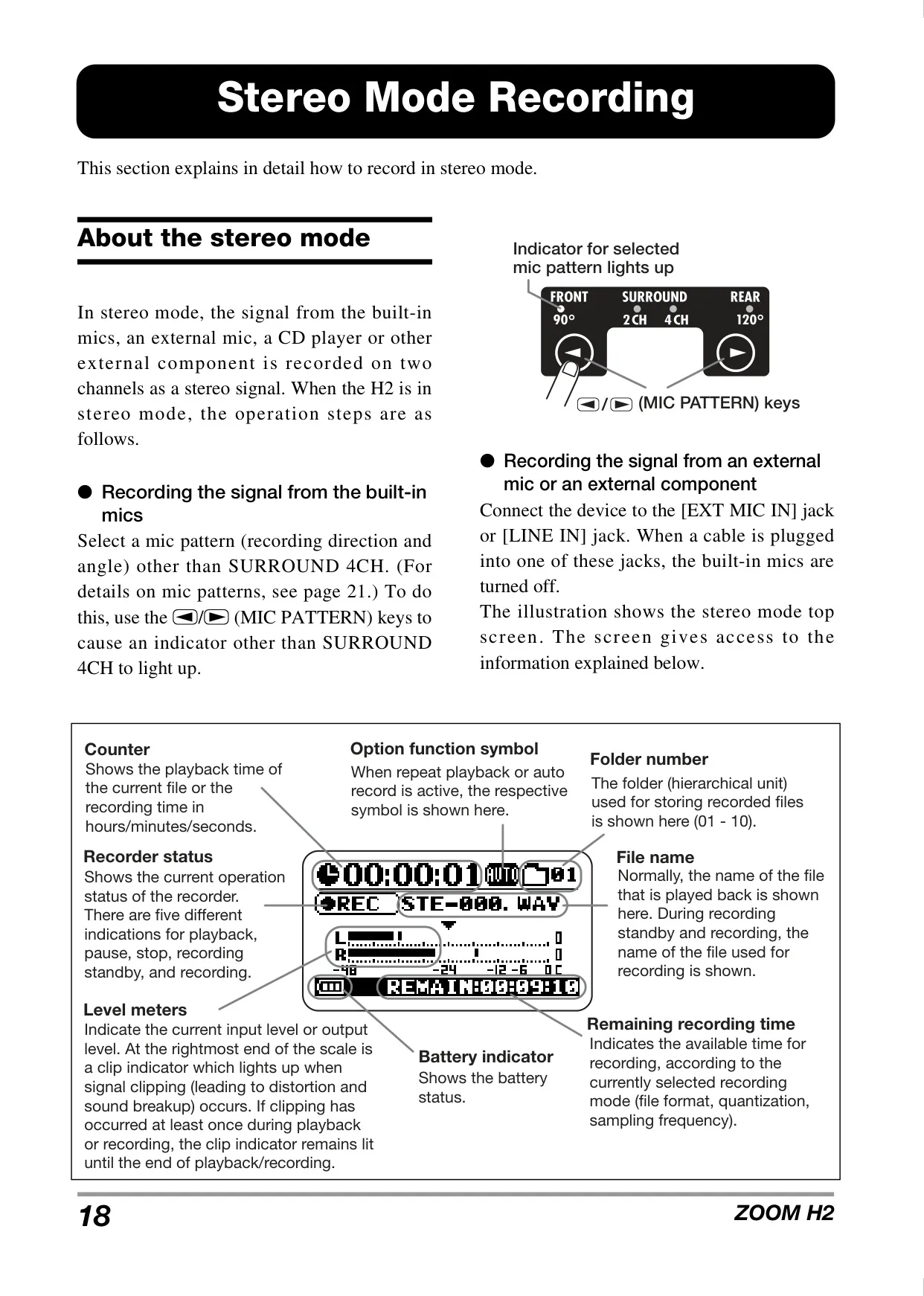 Zoom H2 Handy Recorder Instruction Manual (94 Pages)