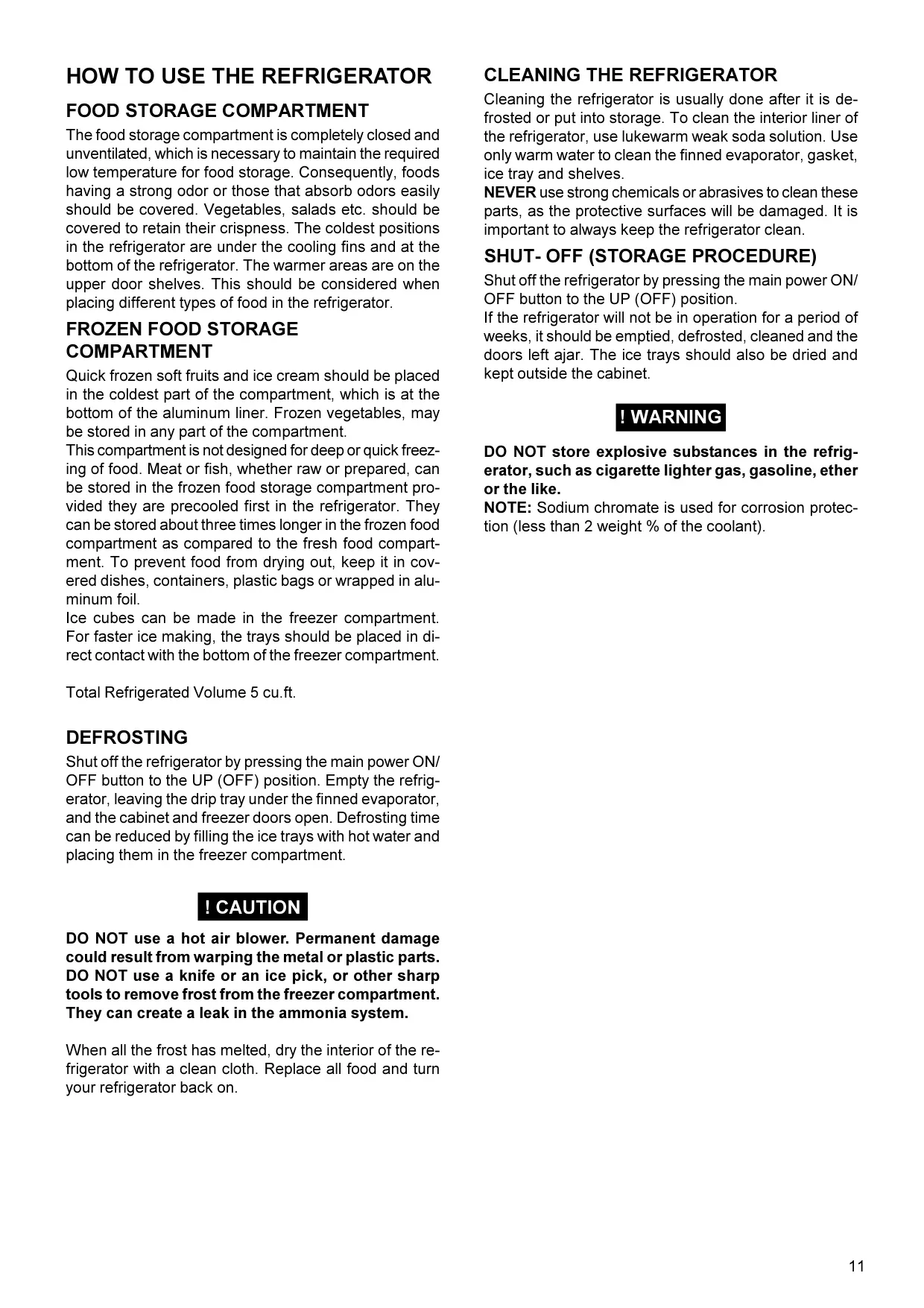 Dometic RM2551 Refrigerator Instruction Manual (16 Pages)